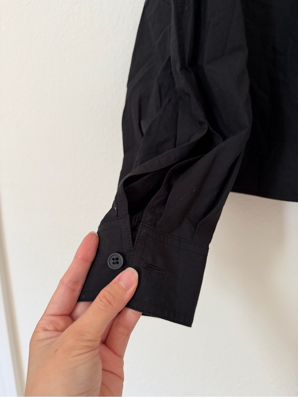 COS Poplin Cotton Long Sleeve Blouse Shirt Top Size 2 Quiet Luxury Minimalist - Picture 3 of 10